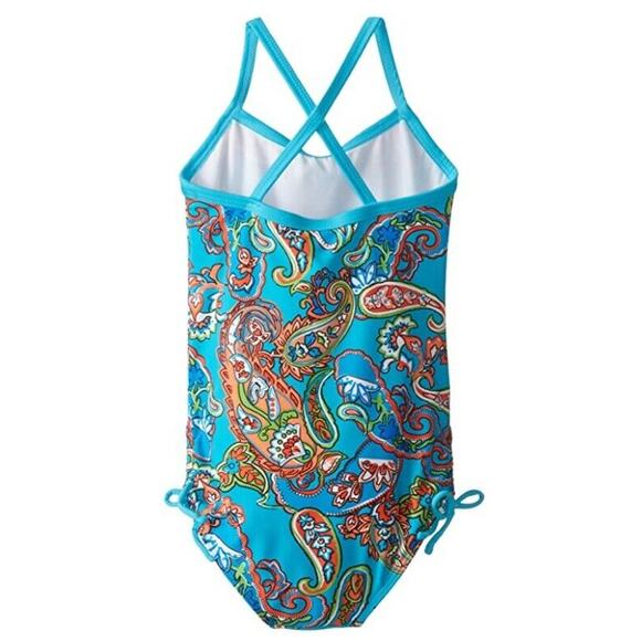 Kanu Surf Girls' Jasmine Sport Halter One Piece Swimsuit Multicolor Size 10 - Picture 2 of 2